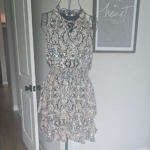 Like New! Stylish Snake Print Halter Dress Size M